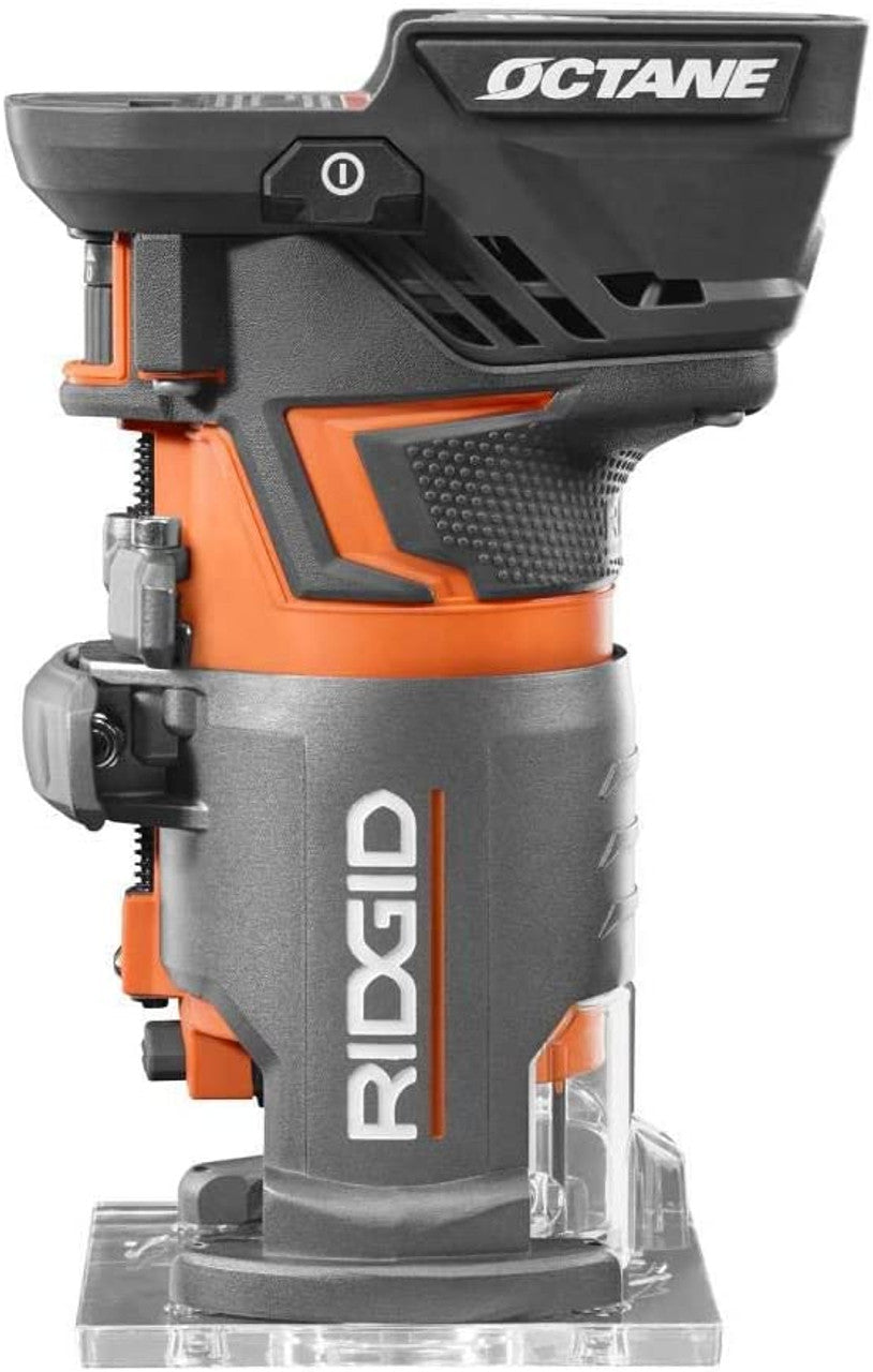 Like New -  RIDGID R860443B 18-Volt OCTANE Cordless Brushless Compact Fixed Base Router