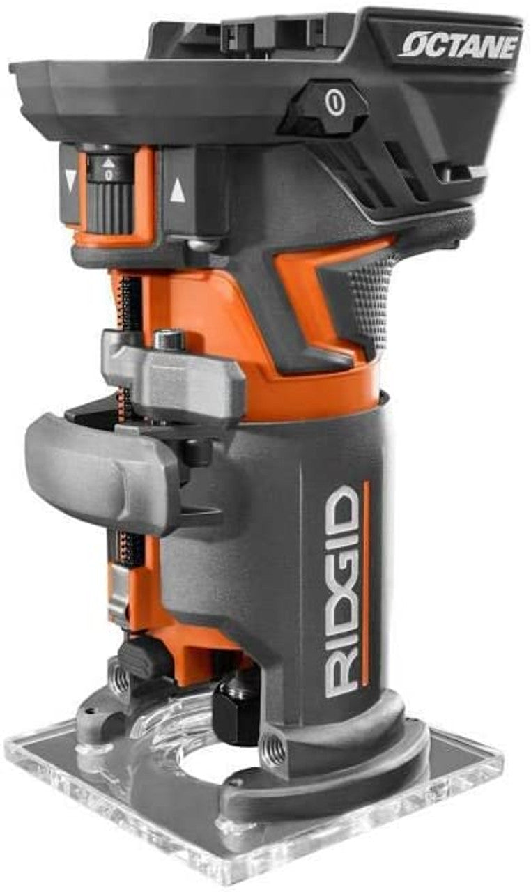 Like New -  RIDGID R860443B 18-Volt OCTANE Cordless Brushless Compact Fixed Base Router