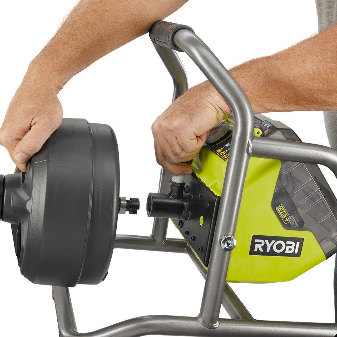 Like New - RYOBI 18-Volt ONE+ Hybrid Drain Auger Kit with 50 ft. Cable, 2 Ah Battery, 18-Volt Charger, and Accessories P4003K