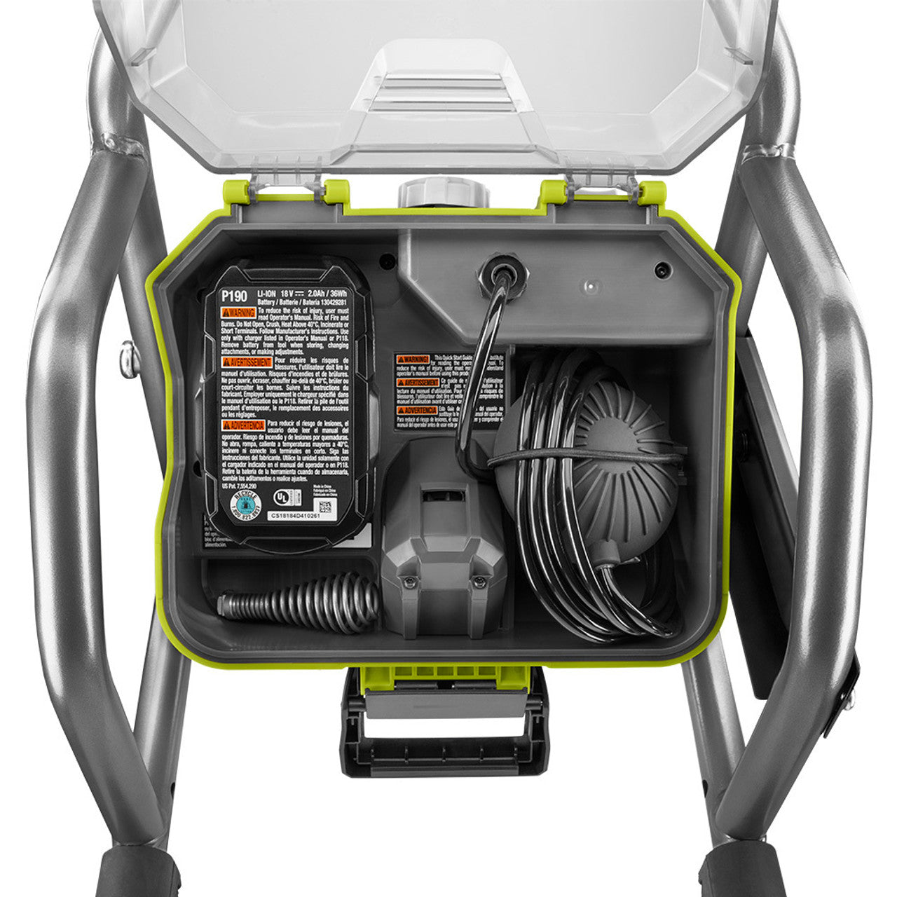 Like New - RYOBI 18-Volt ONE+ Hybrid Drain Auger Kit with 50 ft. Cable, 2 Ah Battery, 18-Volt Charger, and Accessories P4003K