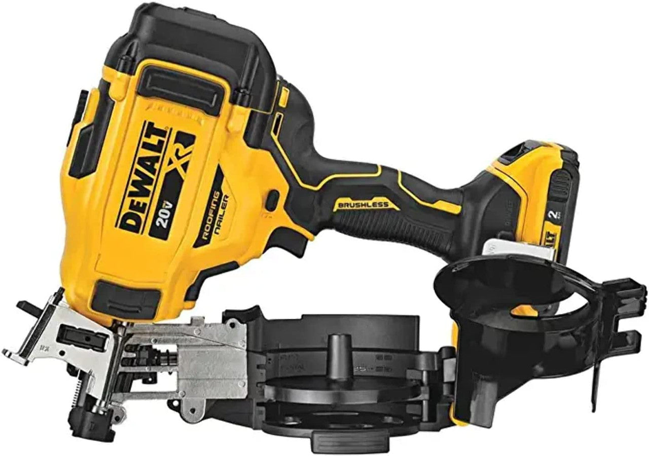 Like New - DEWALT 20-Volt MAX Lithium-Ion 15-Degree Cordless Roofing Nailer Kit - DCN45RND1