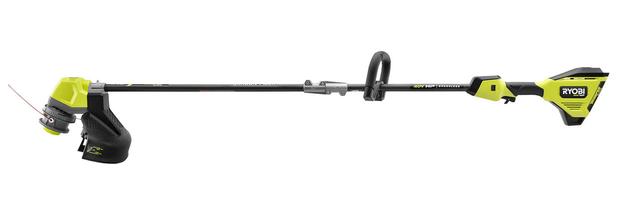 Like New - RYOBI 40V HP Brushless Whisper Series 17 in. Cordless Battery Carbon Fiber Shaft String Trimmer (Tool-Only)