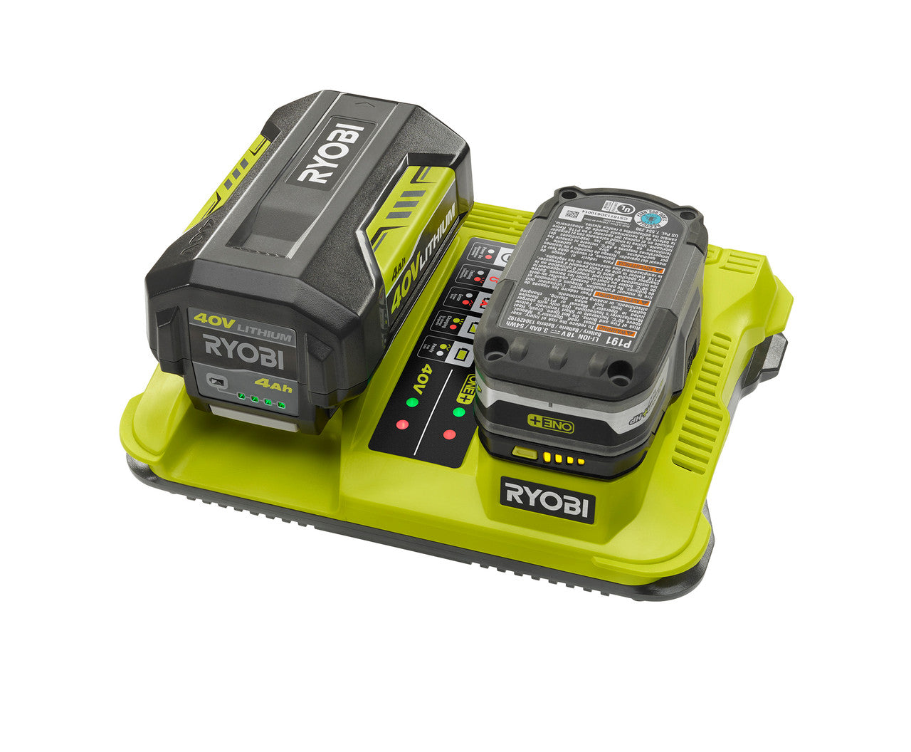 Like New - RYOBI ONE+ Lithium-Ion Dual Platform Charger for 18-V ONE+ and 40-Volt Batteries