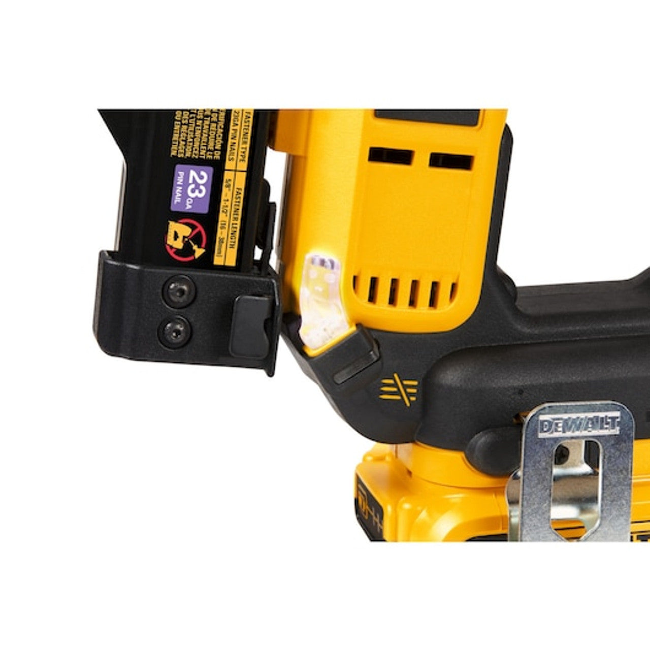 Like New - DEWALT 20-Volt MAX Lithium-Ion Cordless 23-Gauge Pin Nailer Kit with 2.0 Ah Battery Pack and Charger - DCN623D1