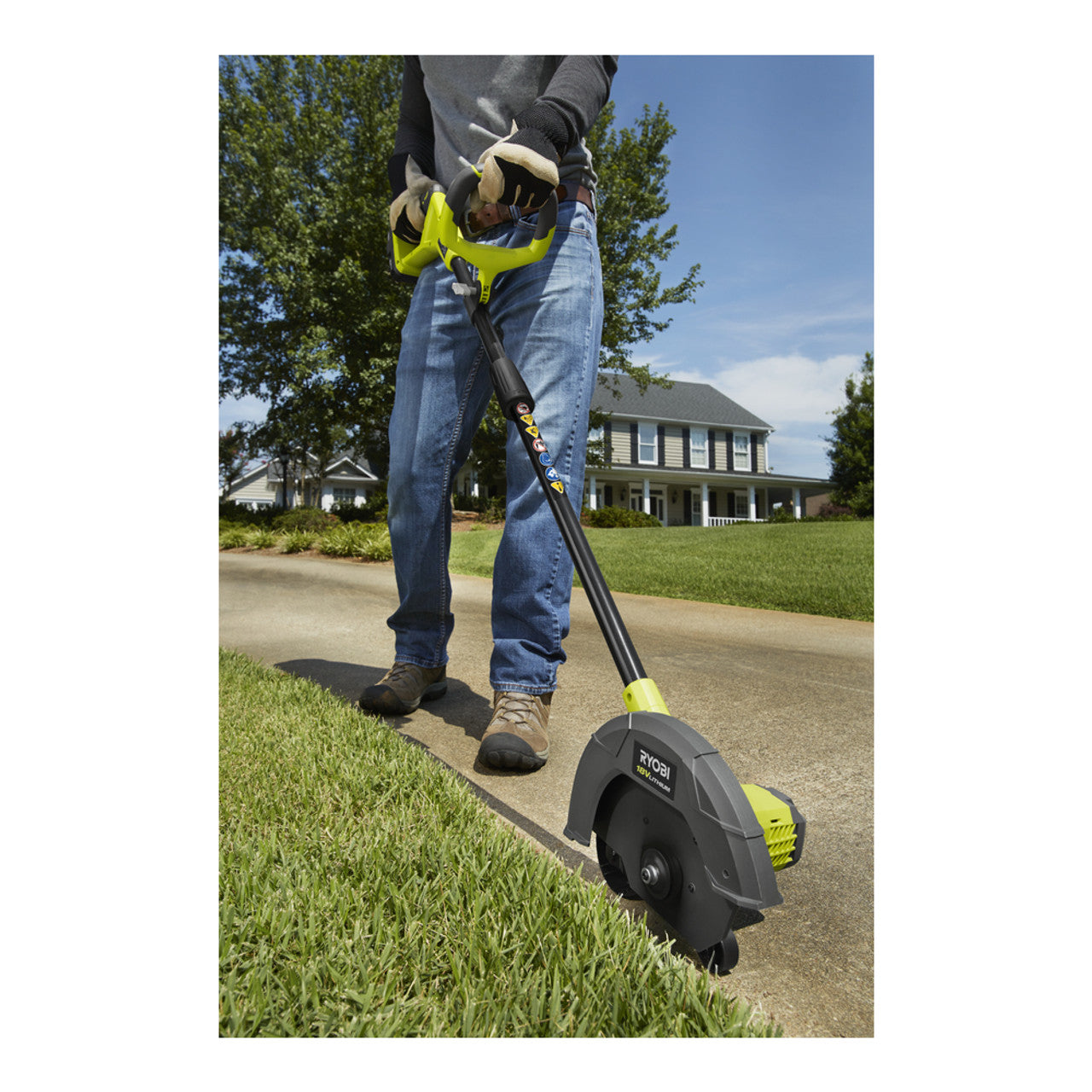 Like New - RYOBI ONE+ 9 in. 18-Volt Lithium-Ion Cordless Edger Battery and Charger Included