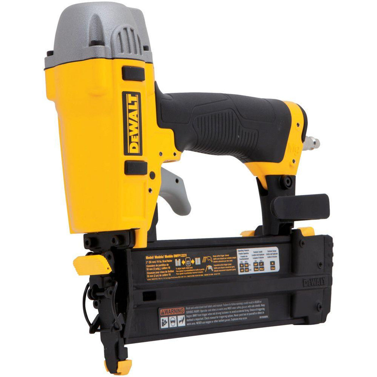 Like New - DEWALT DWFP12231 18-Gauge Pneumatic 2 in. Brad Nailer Kit