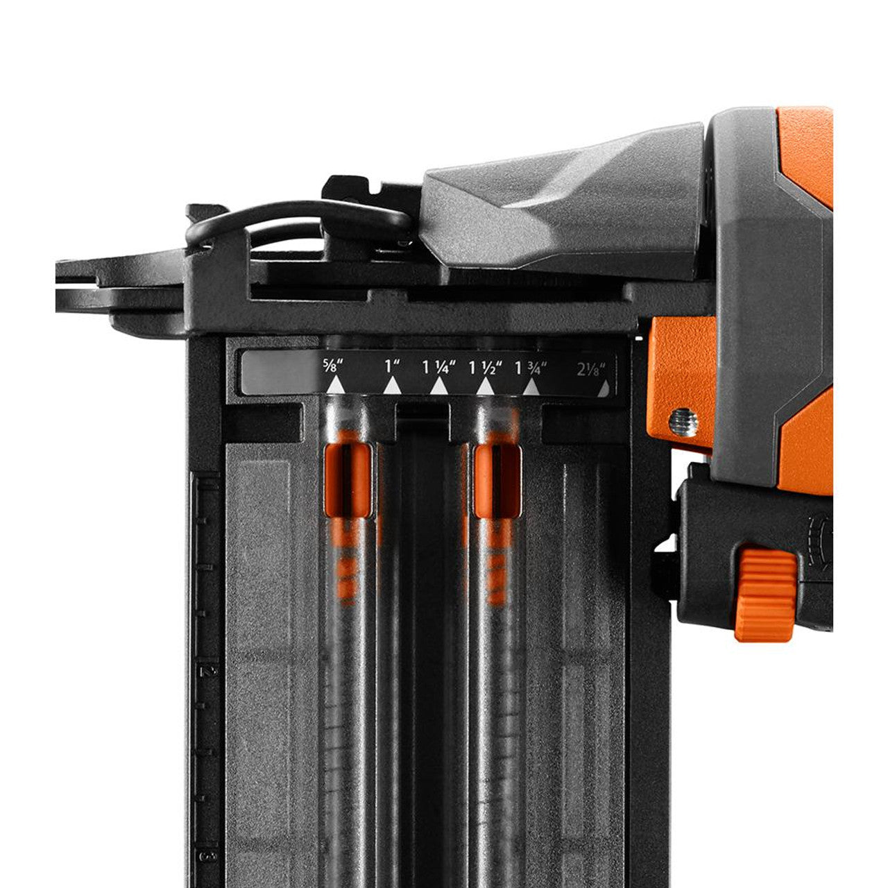 Like New -  RIDGID R213BNF 18-Gauge 2-1/8" Brad Nailer with CLEAN DRIVE Technology, Tool Bag