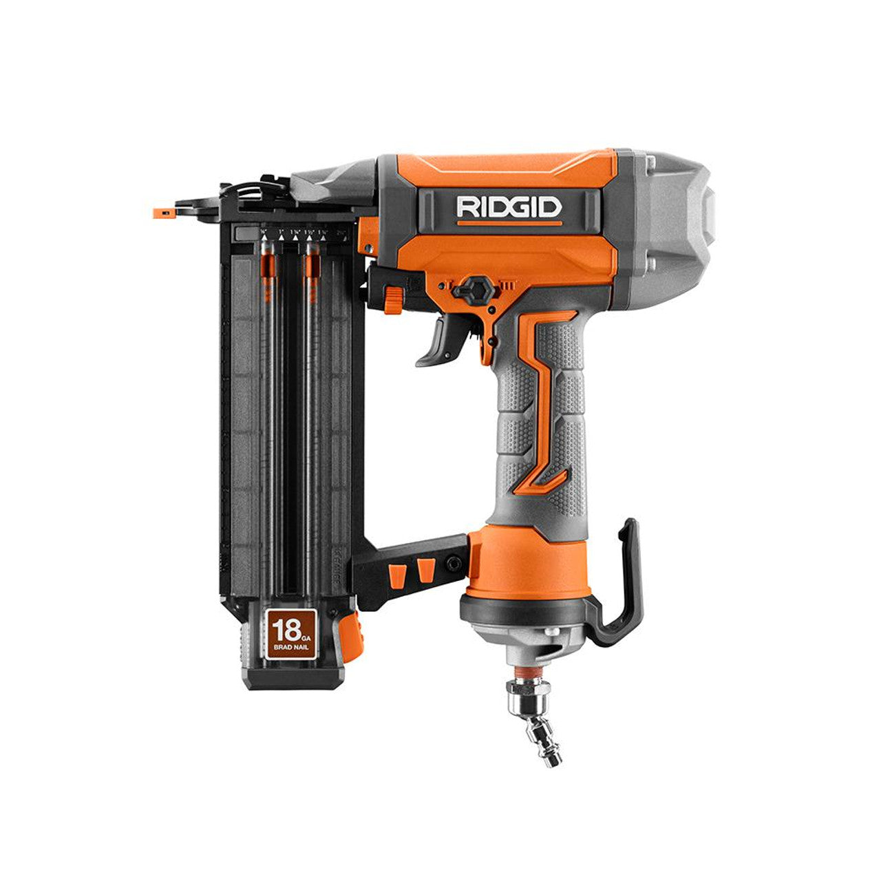 Like New -  RIDGID R213BNF 18-Gauge 2-1/8" Brad Nailer with CLEAN DRIVE Technology, Tool Bag