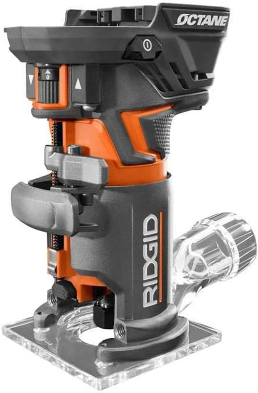 Like New -  RIDGID R860443B 18-Volt OCTANE Cordless Brushless Compact Fixed Base Router