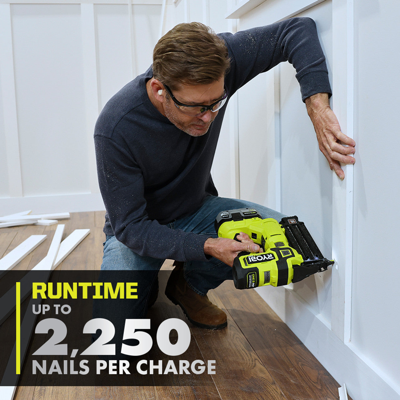 Like New -  RYOBI ONE+ HP 18V 18-Gauge Brushless Cordless AirStrike Brad Nailer (Tool Only)