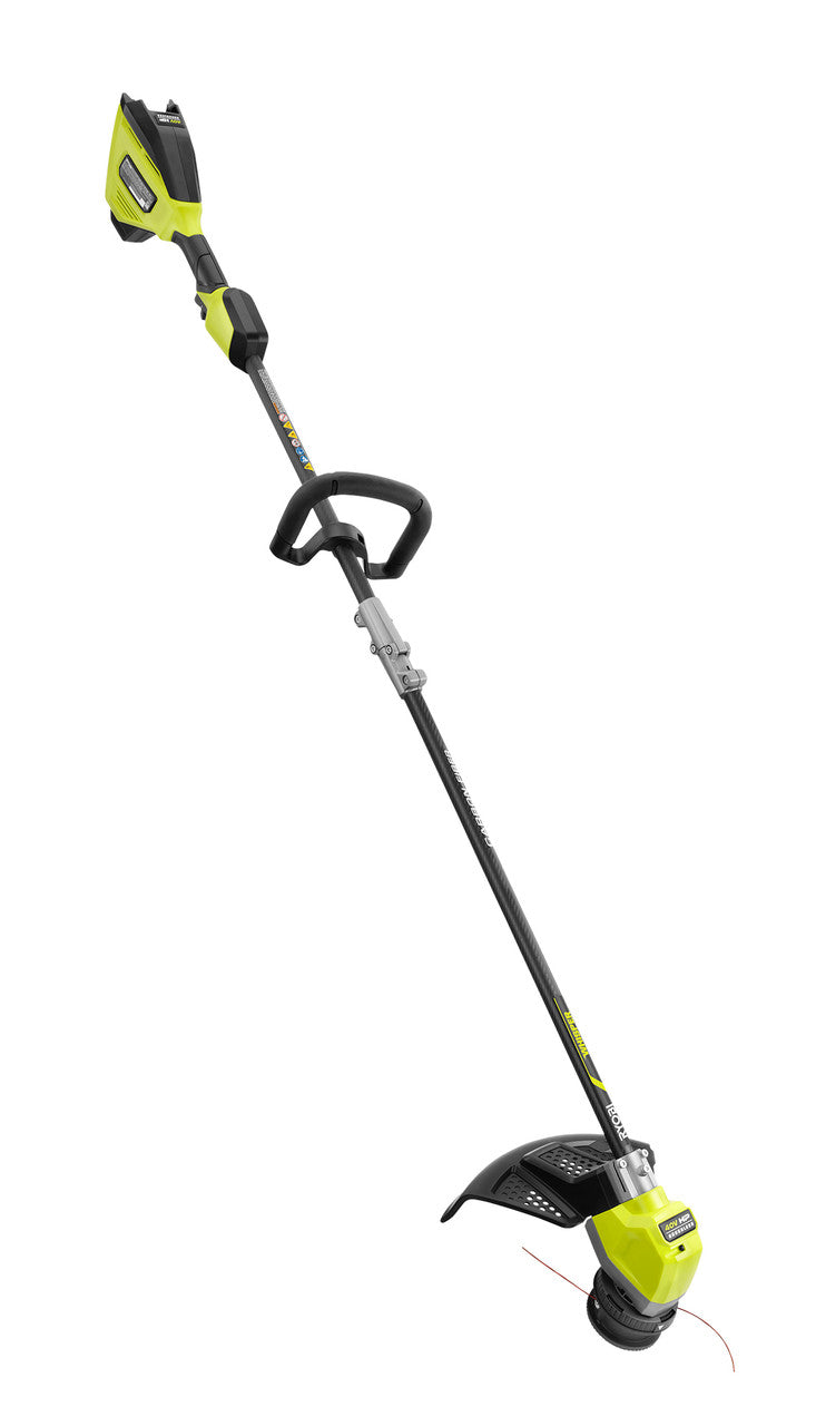 Like New -  RYOBI 40V HP Brushless Whisper Series 17 in. Cordless Battery Carbon Fiber Shaft String Trimmer (Tool-Only)