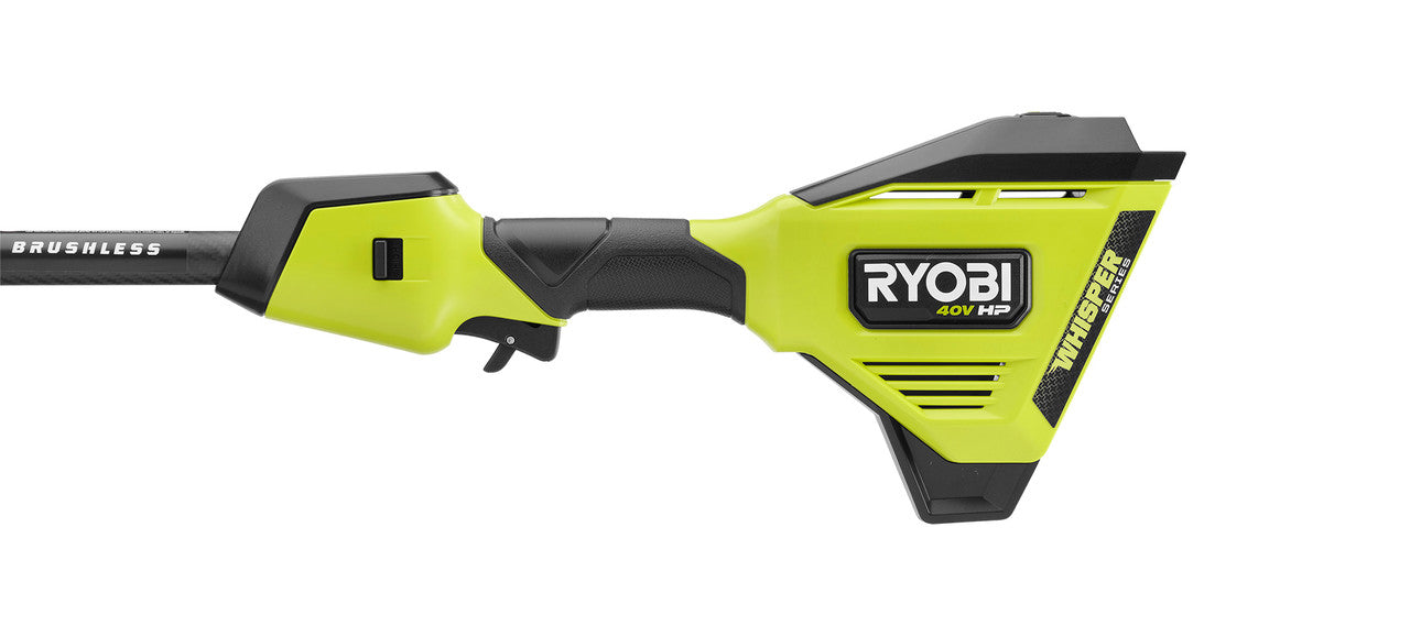 Like New -  RYOBI 40V HP Brushless Whisper Series 17 in. Cordless Battery Carbon Fiber Shaft String Trimmer (Tool-Only)