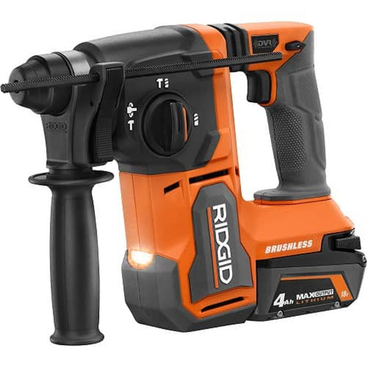 Like New -  RIDGID 18V Brushless 1-inch SDS-Plus Rotary Hammer (Tool-Only) R86712B