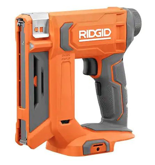 Like New -  RIDGID 18V Cordless 3/8-inch Crown Stapler (Tool-Only) R09897B