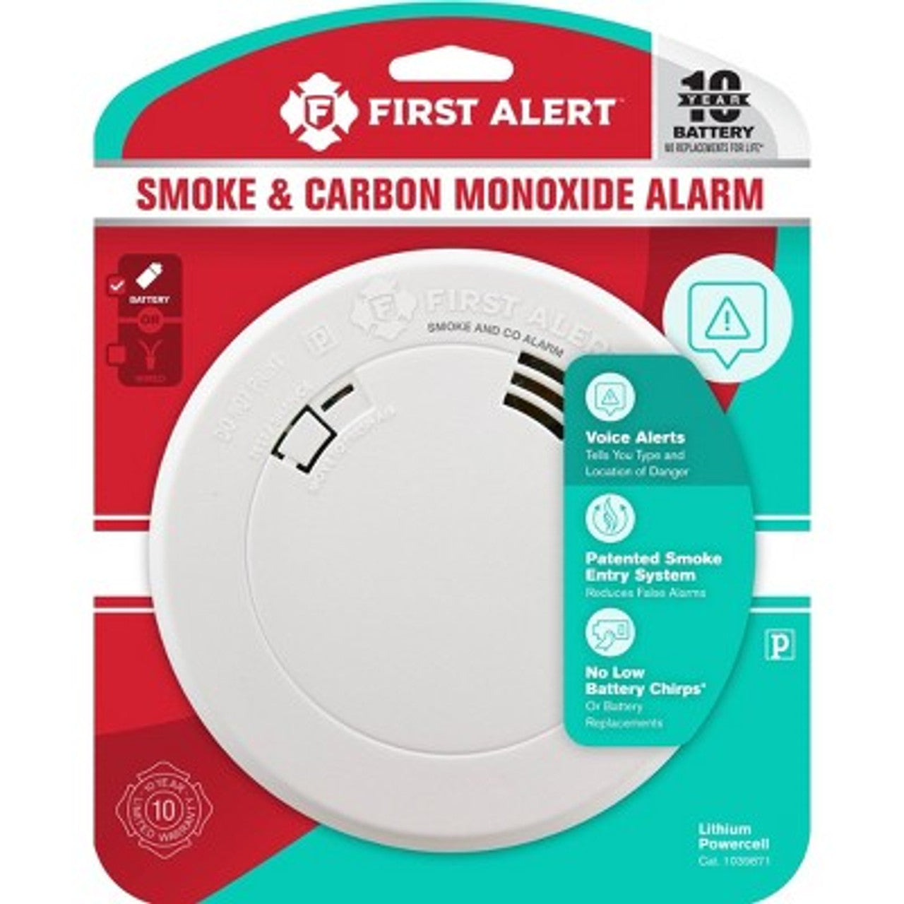 Open Box First Alert PRC710V Slim Smoke & Carbon Monoxide Detector with Voice Location and Photoelectric Sensor