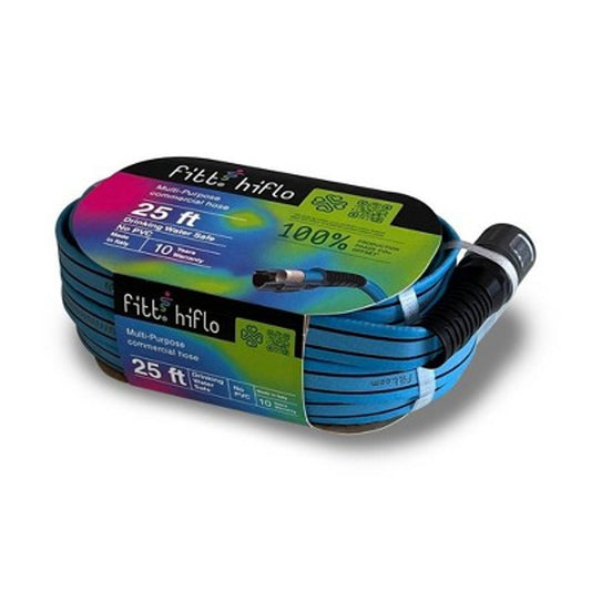 Open Box FITT HiFlo 1/2"X25" Garden Hose - Blue