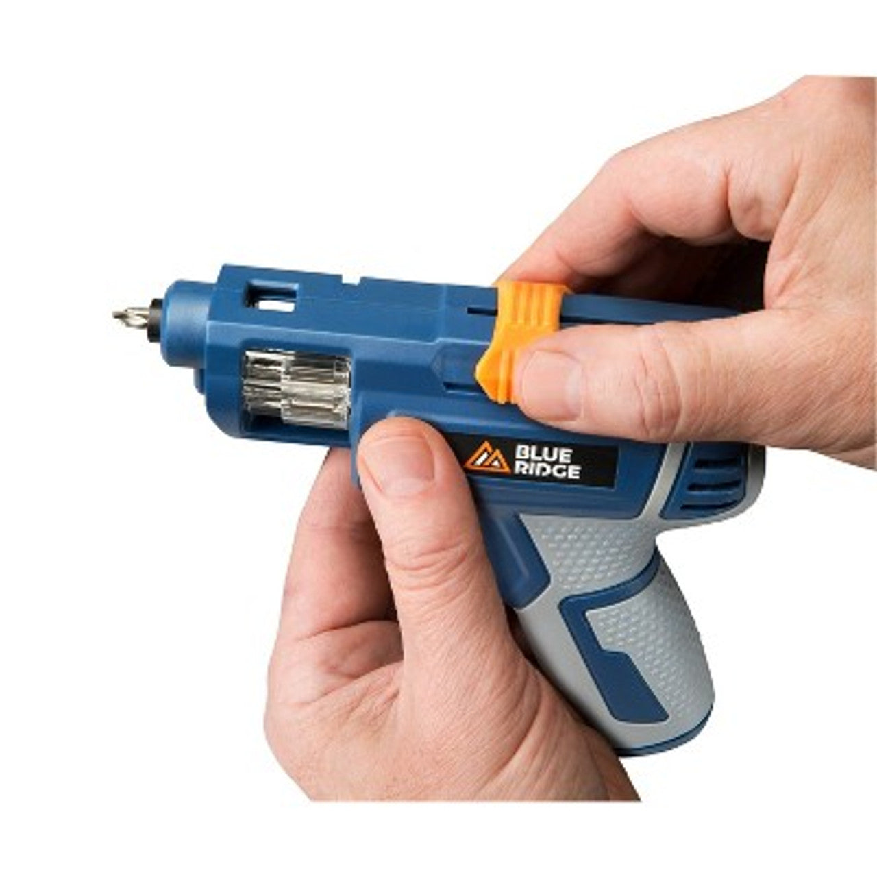 New - Blue Ridge Tools Rechargeable Screwdriver with Bit Storage