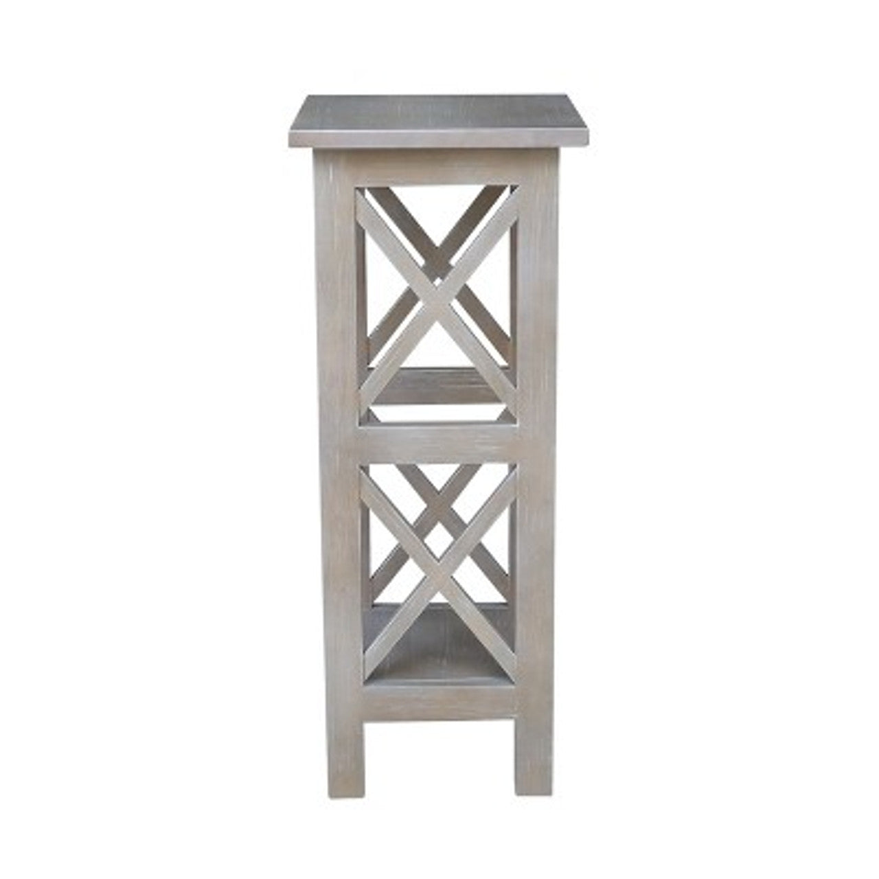 Open Box Solid Wood 30 " X Sided Plant Stand Washed Gray Taupe - International Concepts