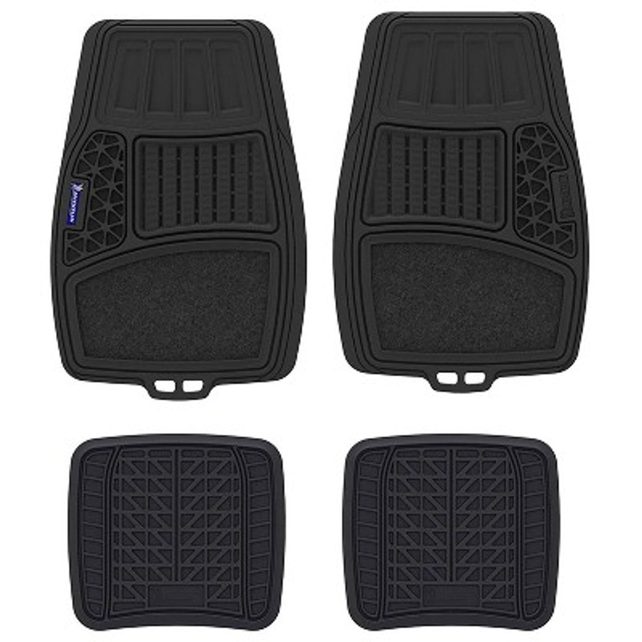 Open Box Michelin 19"x34" 4pc Rubber Floormat Set Black