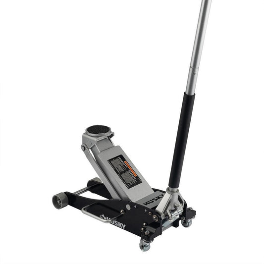 Like New -  Husky 3-Ton Aluminum/Steel Car Jack, Black - HPL4751