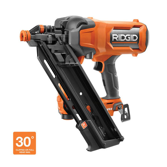Like New -  RIDGID 18V Brushless Cordless 30-Degree 3-1/2 in. Framing Nailer (Tool Only) R09895B