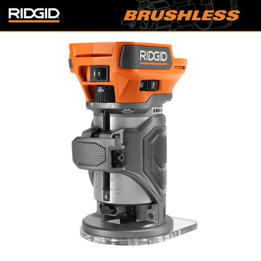 Like New -  RIDGID 18V Brushless Cordless Compact Router (Tool Only) R860444B