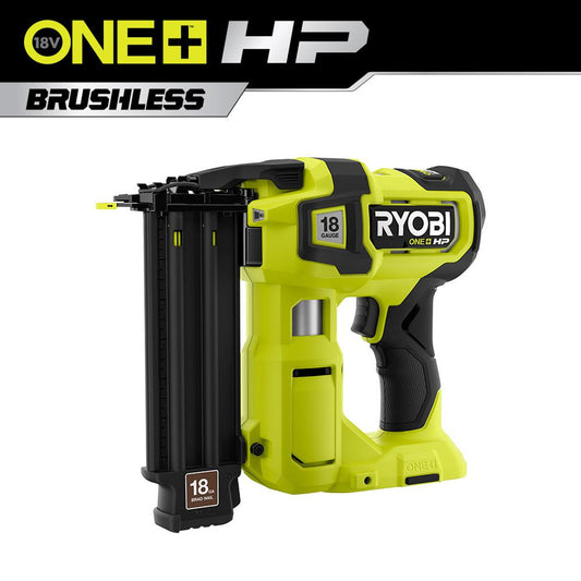 Like New -  RYOBI ONE+ HP 18V 18-Gauge Brushless Cordless AirStrike Brad Nailer (Tool Only)