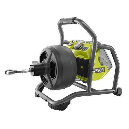 Like New -  RYOBI 18-Volt ONE+ Hybrid Drain Auger Kit with 50 ft. Cable, 2 Ah Battery, 18-Volt Charger, and Accessories P4003K